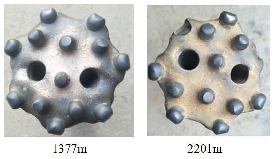 Aoke DHD4G-115mm Bit Test in Hubei, China Aoke DHD4G-115mm Bit Test in Hubei, China