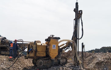 DHD4G-115mm钻头测试中国湖北